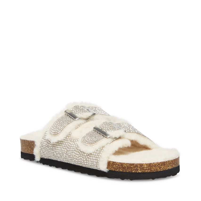 Sandalias de Diapositivas Steve Madden Jleena Niños Plateadas | ES ZH0463